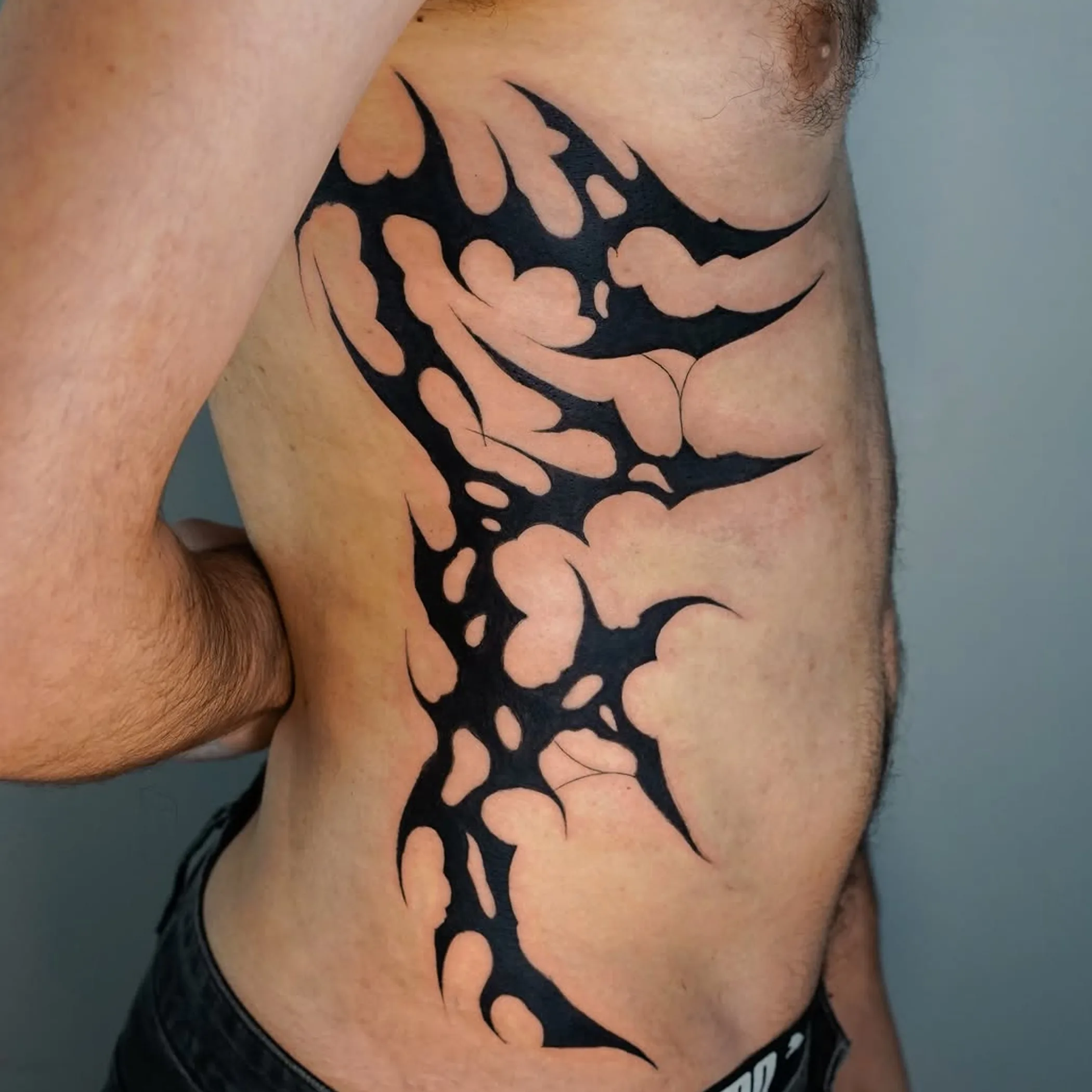 healing tattoo on swollen armpit